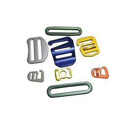 Optional Size Sheet Metal Stamping Parts , Stamping Metal Buckle Various Color Anodized
