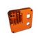 Orange Anodized Aluminum Heatsink Extrusion Profiles Construction Appliance